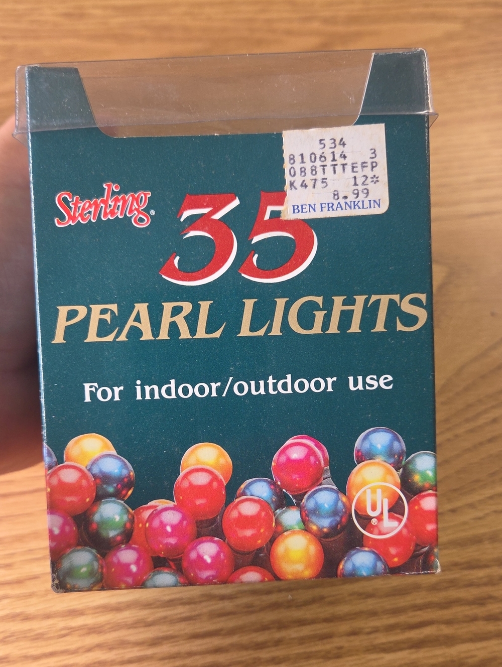 Sterling 35 Pearl Lights - Multicolor Indoor/ Outdoors Use Vintage 1992 120 Volt